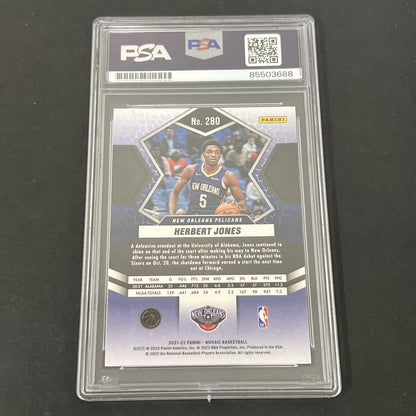 2021-22 Panini Mosaic Basketball #280 Herb Jones signed card PSA