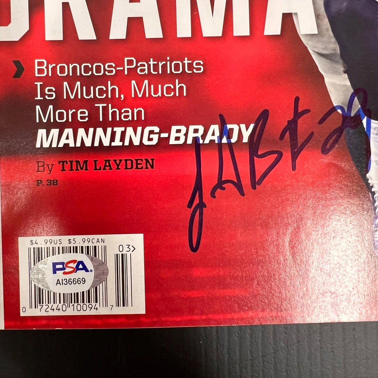 LeGarrette Blount signed Sports Illustrated Magazine PSA Autographed New England