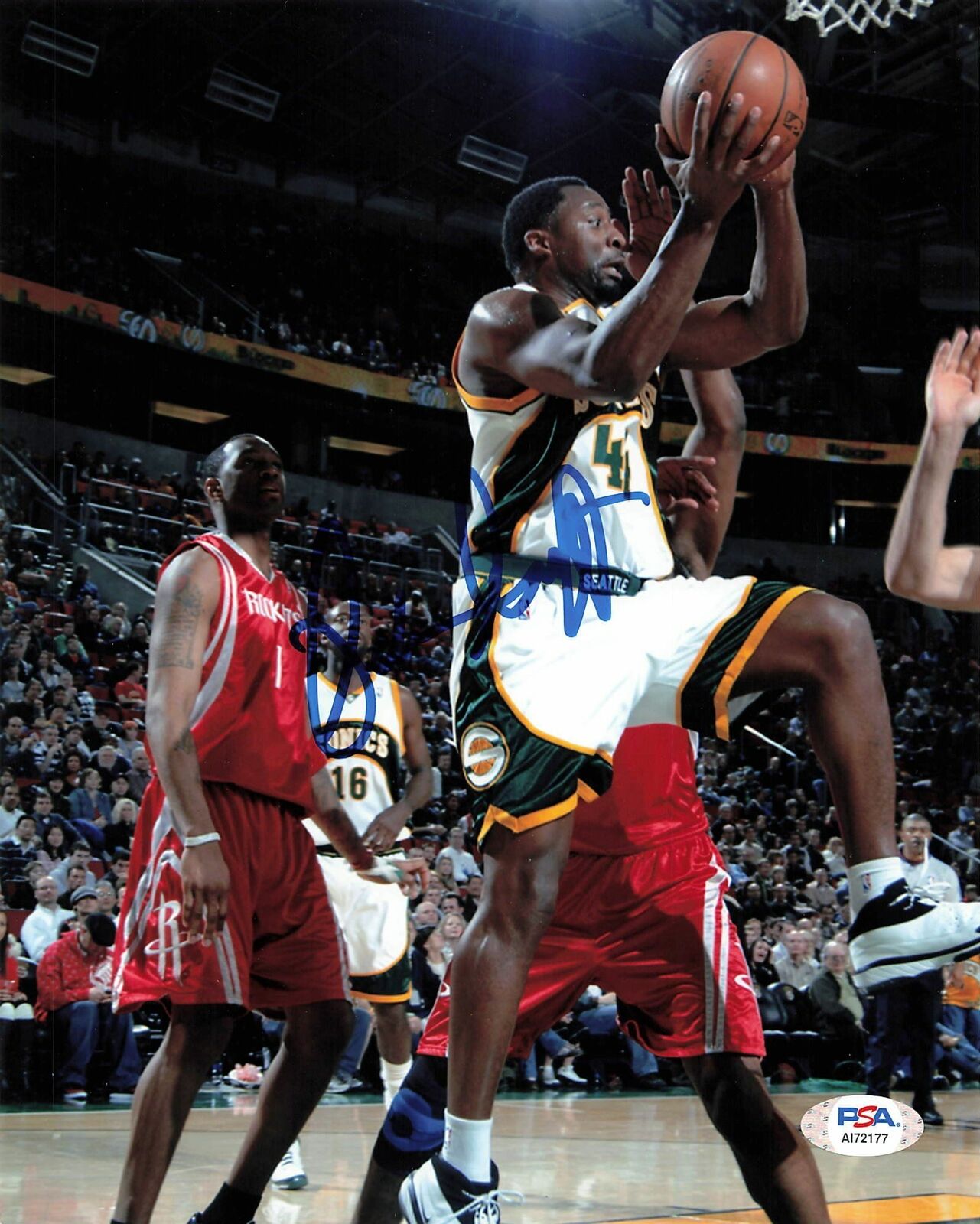 ADRIAN GRIFFIN signed 8x10 photo PSA/DNA Seattle SuperSonics Autographed