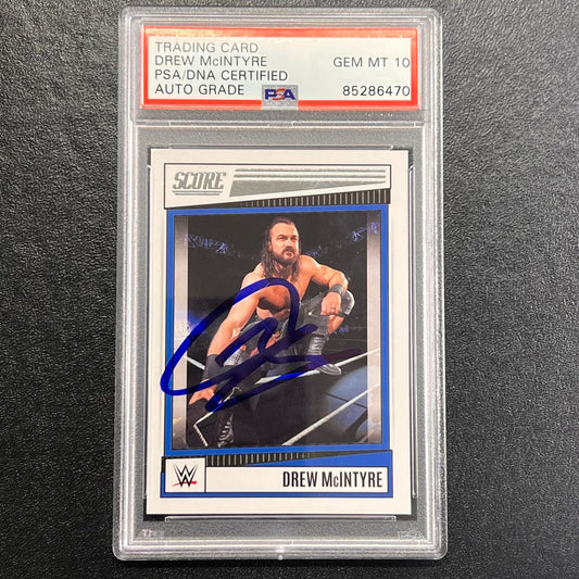 2022 Panini Chronicles Score Smackdown #191 Drew McIntyre Signed Card AUTO 10 PS