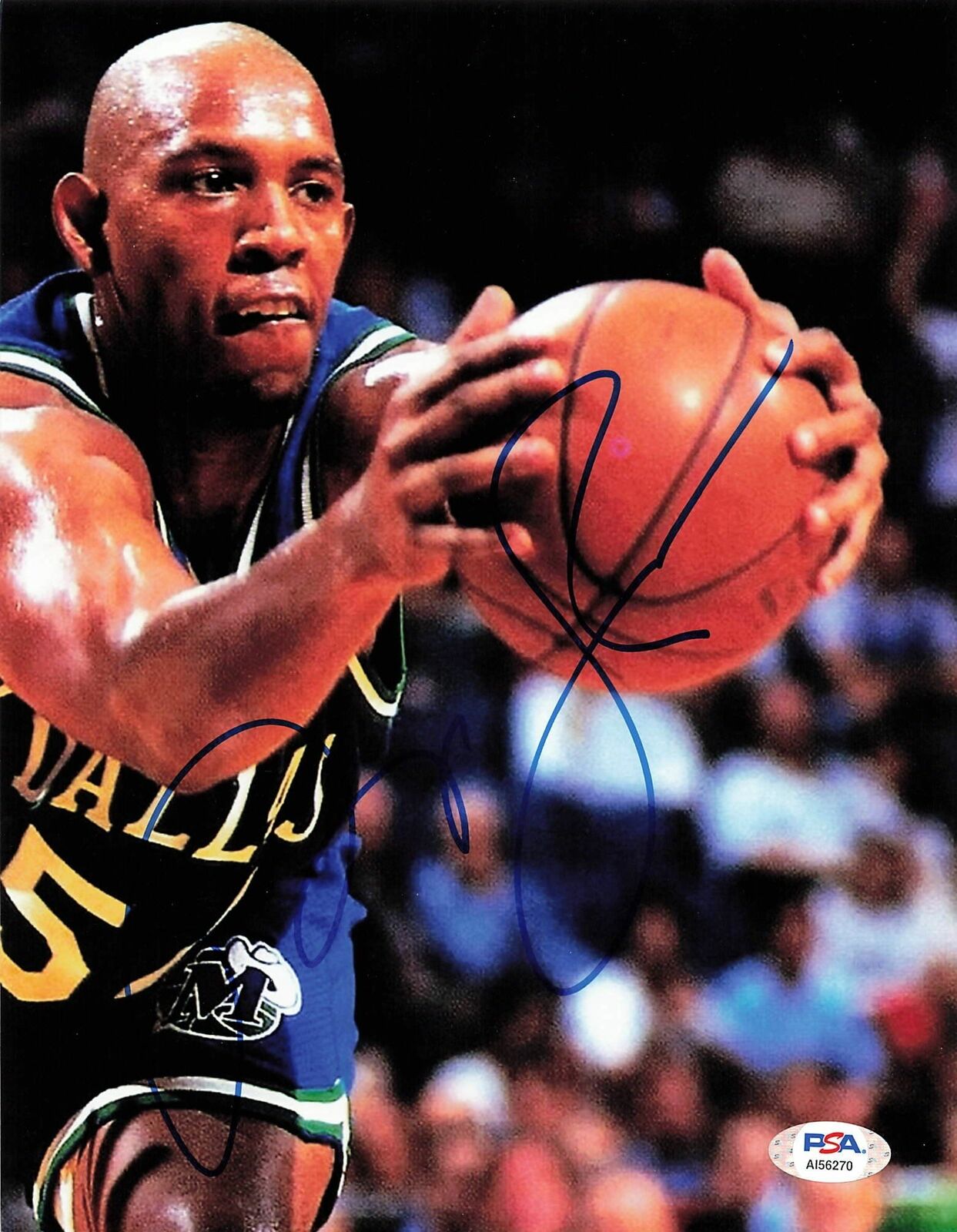 Popeye Jones signed 8x10 photo PSA/DNA Dallas Mavericks Autographed