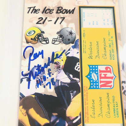 Ray Nitschke Signed Commemorative Ticket PSA/DNA Slabbed Packers