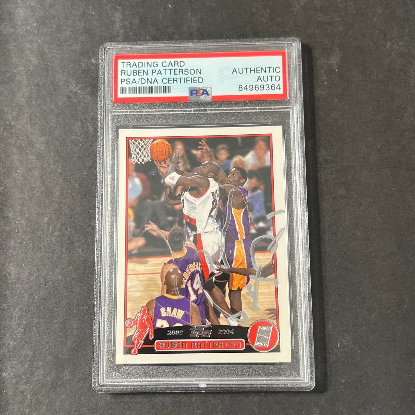 2002-03 Topps #106 Ruben Patterson Signed Card AUTO PSA/DNA Slabbed Blazers