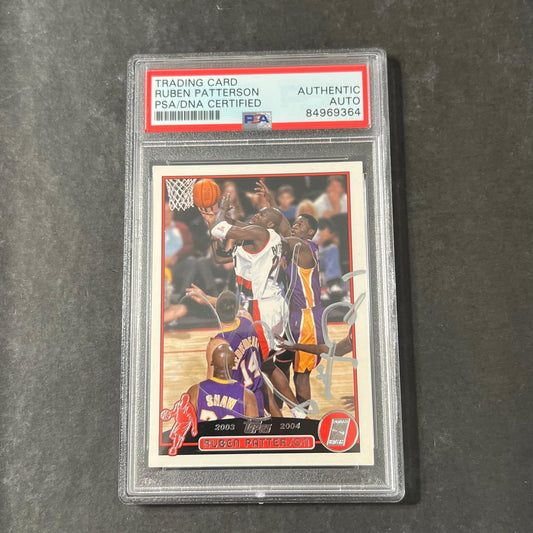 2002-03 Topps #106 Ruben Patterson Signed Card AUTO PSA/DNA Slabbed Blazers