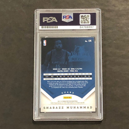 2013-14 Panini Prestige #174 Shabazz Muhammad Signed Rookie Card AUTO 10 PSA Sla