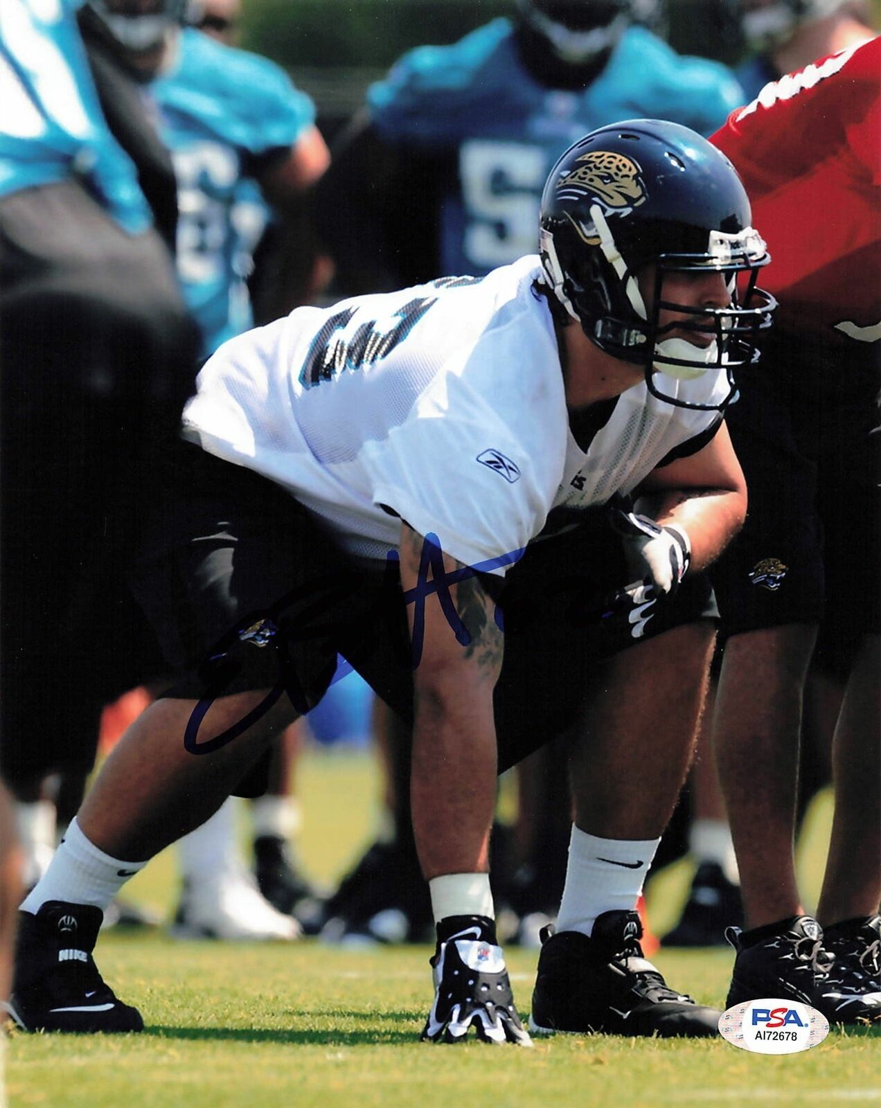 EBEN BRITTON signed 8x10 photo PSA/DNA Jacksonville Jaguars Autographed