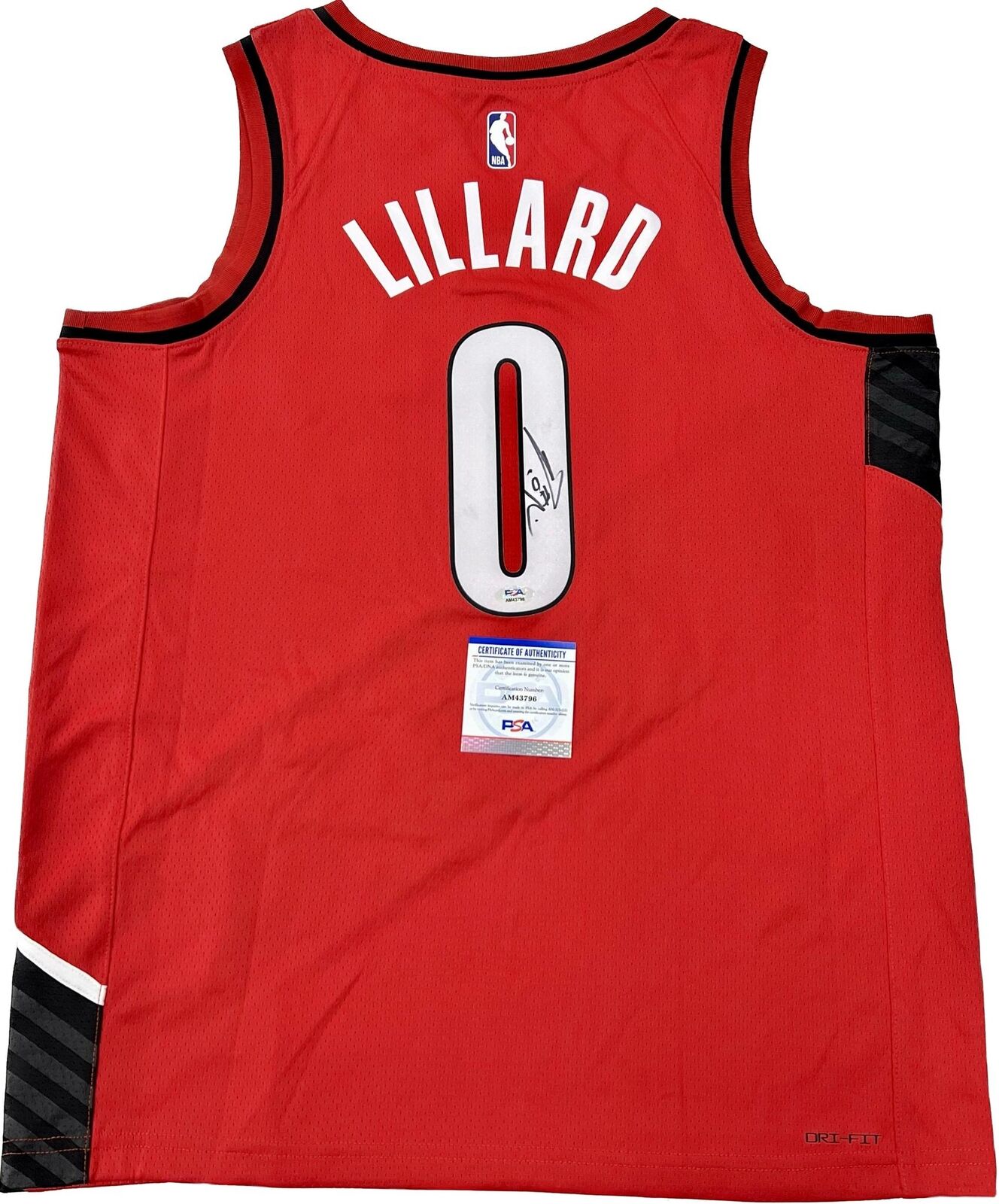 Damian Lillard Signed Jersey PSA/DNA Portland Trail Blazers Autographed