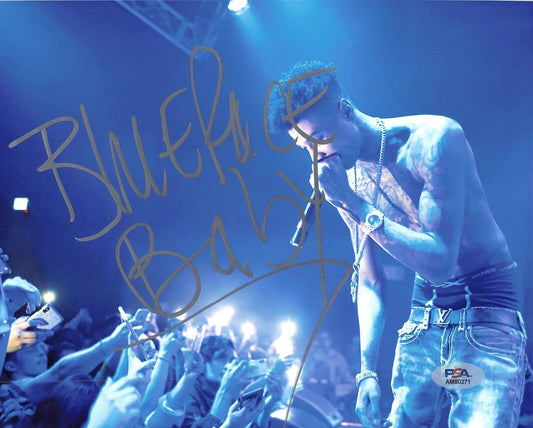 Blueface signed 8x10 photo PSA/DNA Autographed Rapper