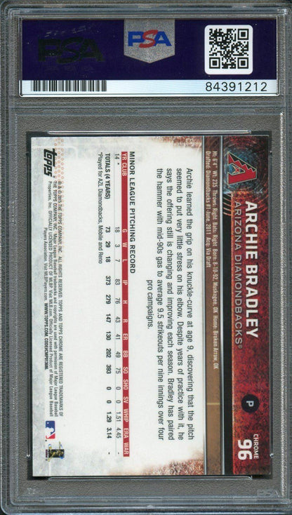 2015 Topps Chrome #96 Archie Bradley Signed Card PSA Slabbed Auto Rookie RC Dbac