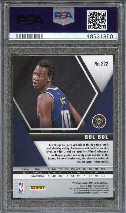 2019 Panini Mosaic #222 Bol Bol Mosaic PSA 9 Mint RC