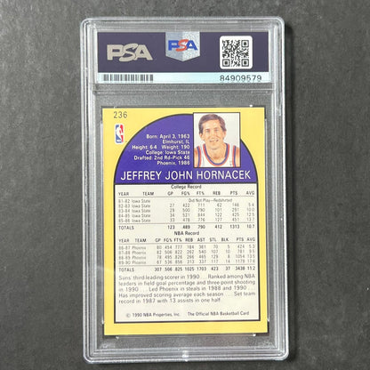 1990-91 NBA Hoops #236 Jeff Hornacek Signed AUTO PSA/DNA Slabbed Suns