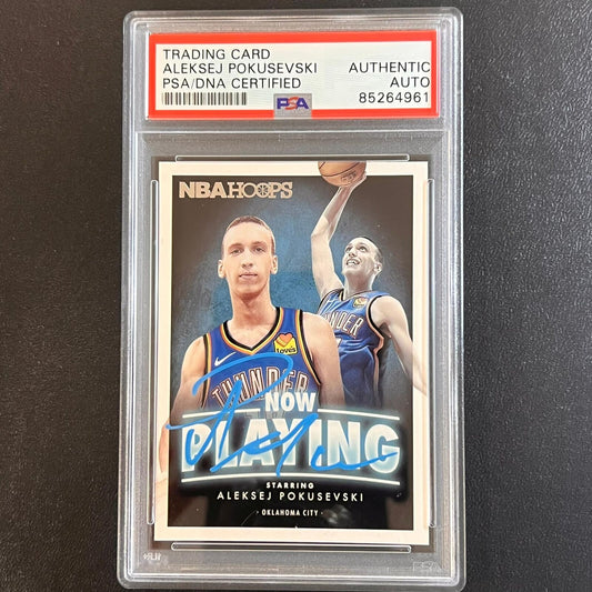 2020-21 Panini Chronicles #SS-15 Aleksej Pokusevski Signed Card AUTO PSA Slabbed