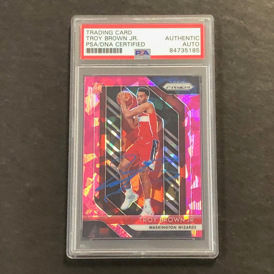 2018-19 Panini Prizm #213 TROY BROWN JR. Signed Card AUTO PSA RC Rookie Slabbed