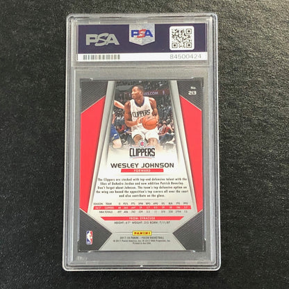 2017-18 Panini Prizm #213 Wesley Johnson Signed Card Auto 10 PSA/DNA Slabbed Cli
