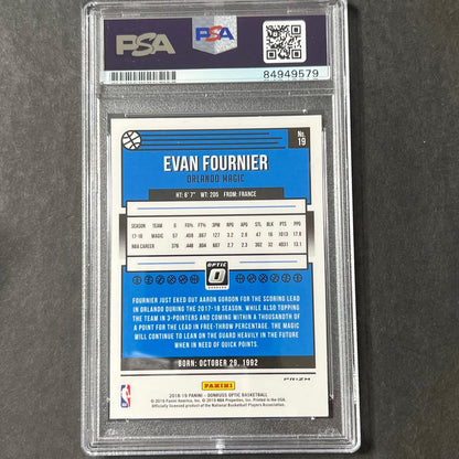 2018-19 Panini Donruss Optic #19 EVAN FOURNIER Signed Card AUTO PSA Slabbed Magi
