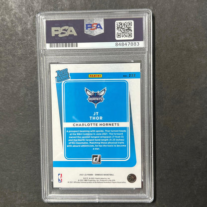 2021-22 Panini Donruss Rated Rookie #222 JT Thor Signed Card AUTO PSA/DNA Slabbe
