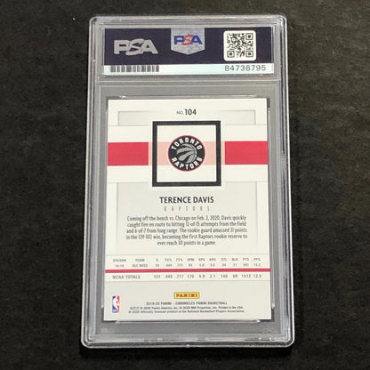 2019-20 Panini Chronicles #104 Terence Davis Signed Card AUTO PSA Slabbed RC Rap