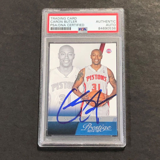 2014-15 Panini Prestige #104 Caron Butler Signed Card AUTO PSA Slabbed Pistons