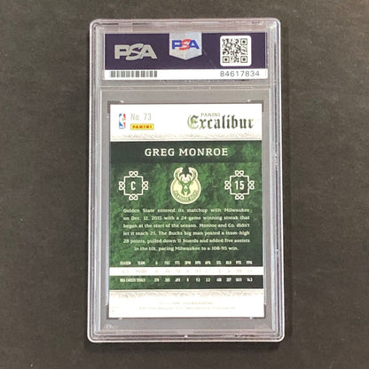 2015-16 Panini Excalibur #73 Greg Monroe Signed Card AUTO GRADE 10 PSA Slabbed B