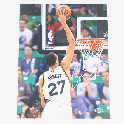 Rudy Gobert signed 11x14 photo BAS Beckett Utah Jazz Autographed