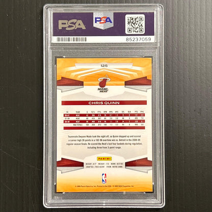 2008-09 Panini #125 Chris Quinn Signed Card AUTO PSA Slabbed Heat