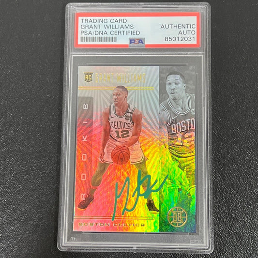 2019-20 Panini Illusions #159 Grant Williams Signed Card PSA/DNA Slabbed RC Celt