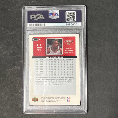 2003-04 Upper Deck #4 Alan Henderson Signed Card AUTO PSA Slabbed Hawks