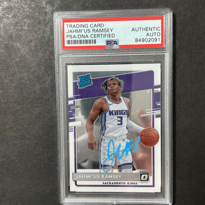 2020-21 Panini Donruss Optic #194 Jahmius Ramsey Signed Card AUTO PSA Slabbed Ki