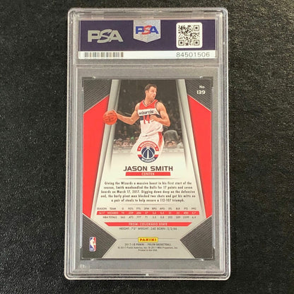 2017-18 Panini Prizm #139 Jason Smith Signed Card AUTO PSA Slabbed Wizards