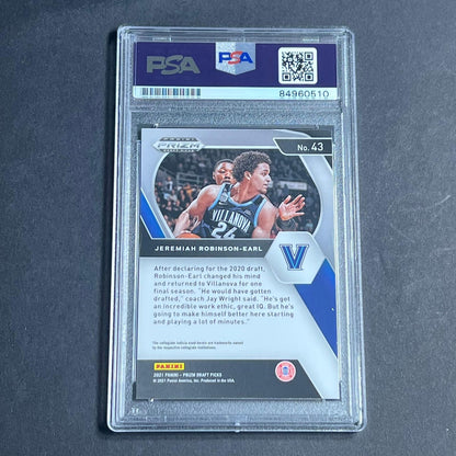 2020 Panini Prizm Draft #43 Jeremiah Robinson-Earl Signed Card AUTO PSA Slabbed