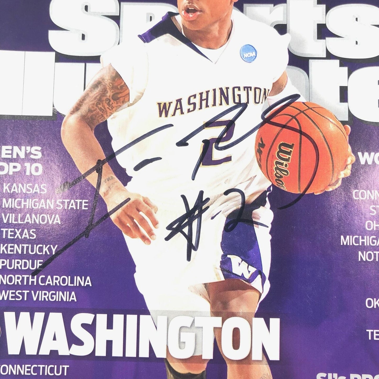 Isaiah Thomas signed SI Magazine PSA/DNA Washington Huskies Autographed