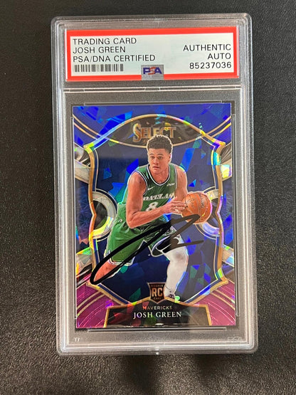 2020-21 Panini Prizm #78 Josh Green Signed Card AUTO PSA Slabbed RC Mavericks