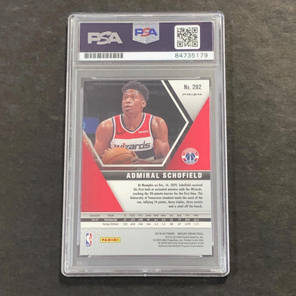 2019-20 Panini Mosaic Green #202 Admiral Schofield Signed Card AUTO PSA Slabbed
