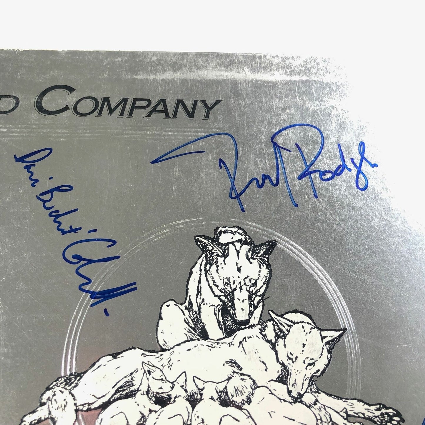 Paul Rodgers Simon Kirke & Dave Colwell signed Run With The Pack LP Vinyl PSA/DN