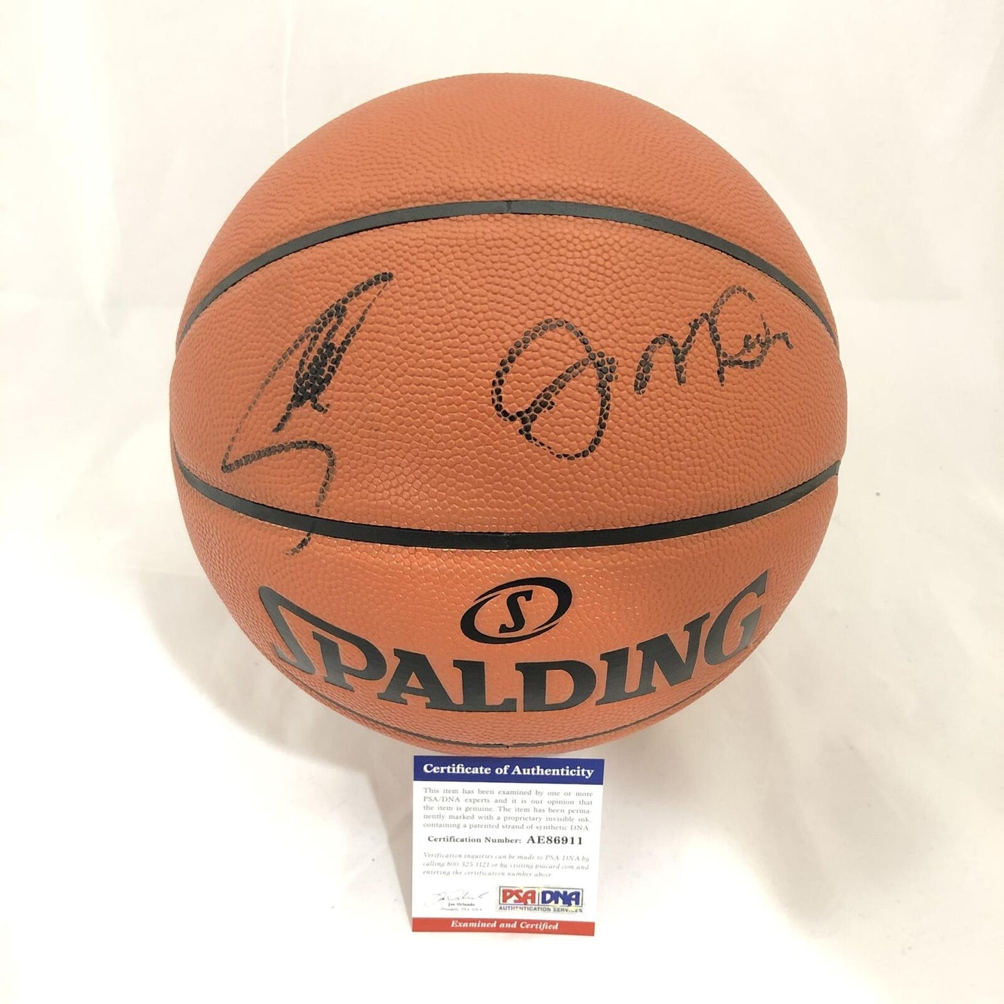 Stephen Curry & Joe Montana Signed Basketball PSA/DNA Autographed Golden State W