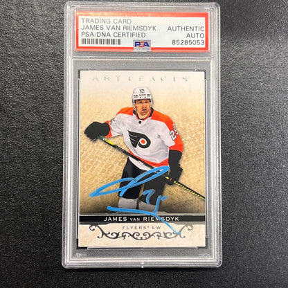 2021-22 Upper Deck Artifacts #62 James Van Riemsdyk Signed Card AUTO PSA slabbed