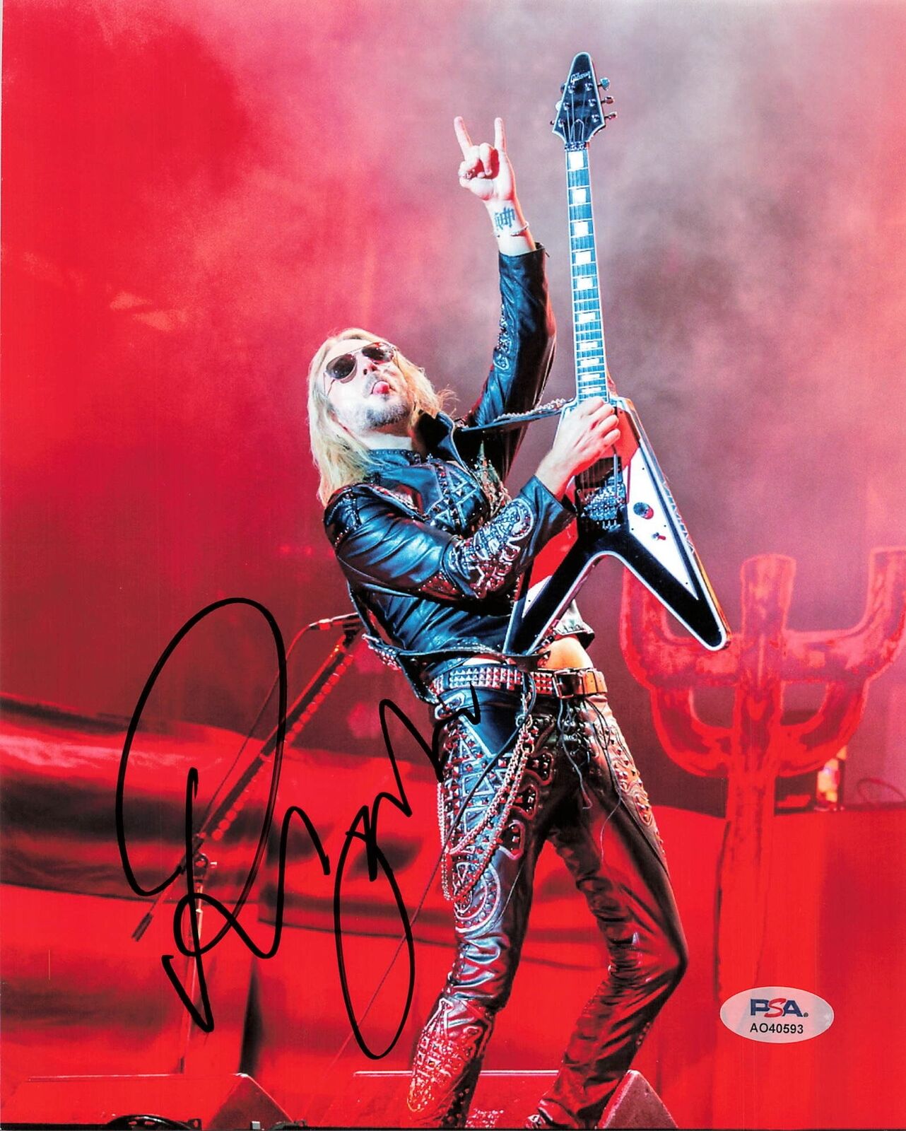 Richie Faulkner of Judas Priest signed 8x10 photo PSA/DNA Autographed