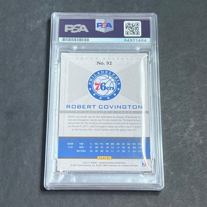 2016-17 Panini Grand Reserves #92 Robert Covington Signed Card AUTO 10 PSA Slabb