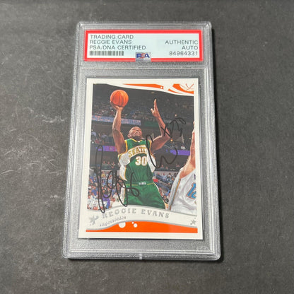 2005-06 Topps #73 Reggie Evans Signed Card AUTO PSA Slabbed Sonics