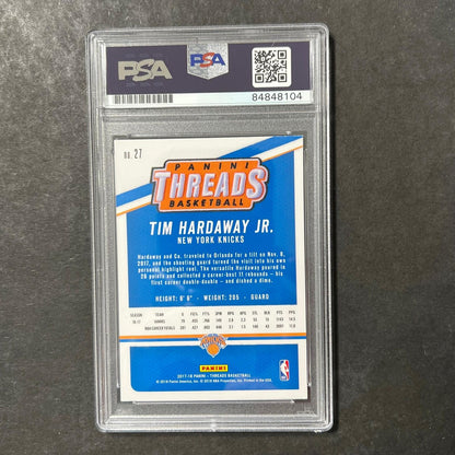 2017-18 Panini Threads #27 Tim Hardaway Jr. Signed Card AUTO PSA Slabbed Knicks