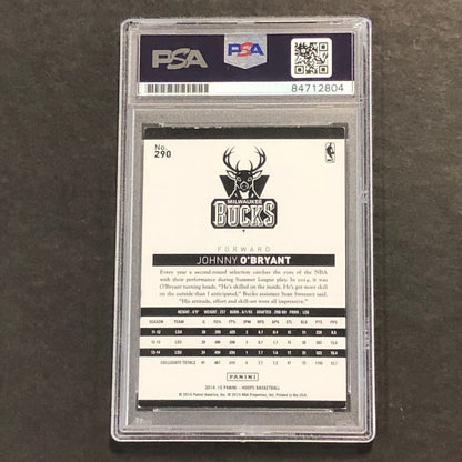 2014-15 NBA Hoops #290 Johnny O'Bryant Signed Card AUTO PSA/DNA Slabbed RC Bucks