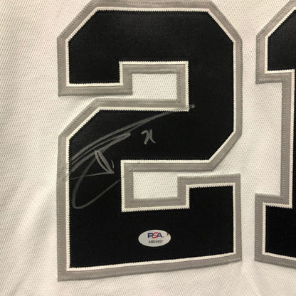 Tim Duncan signed jersey PSA/DNA San Antonio Spurs Autographed