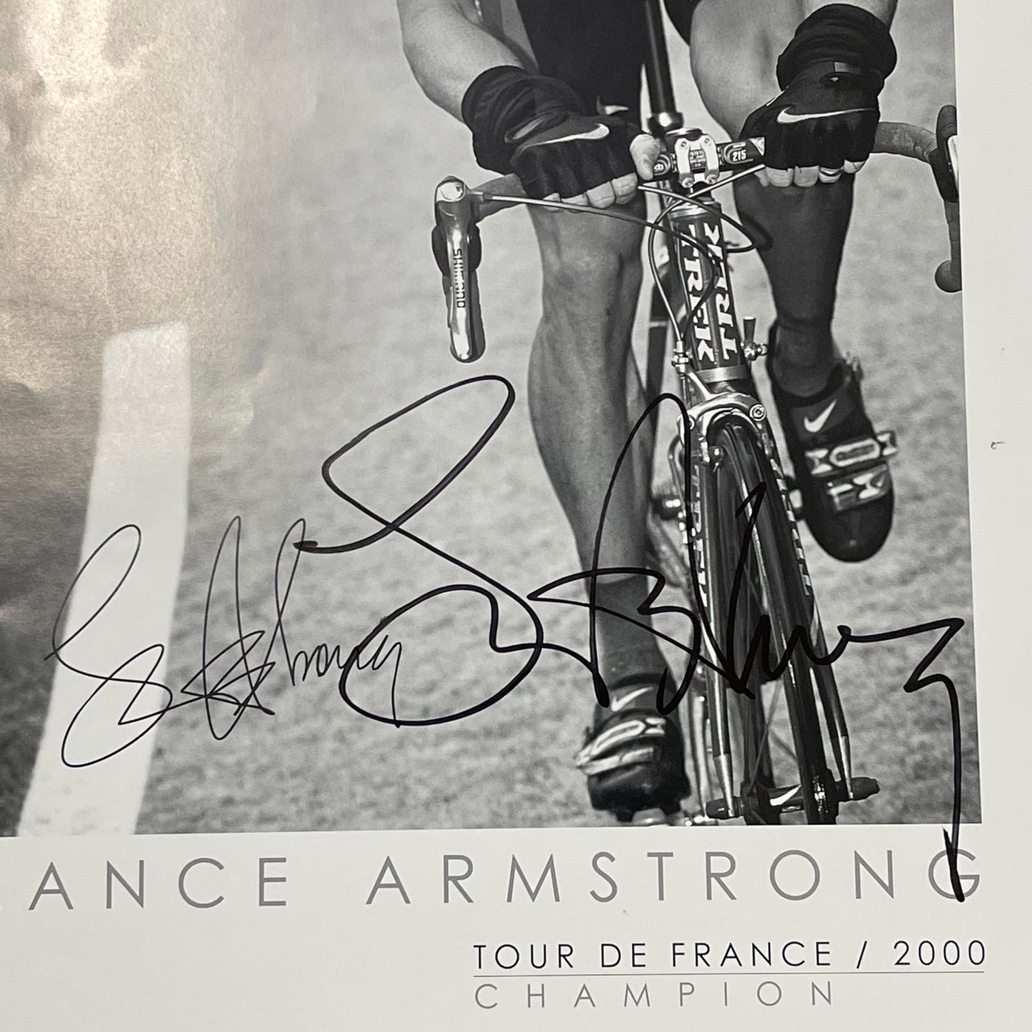 Lance Armstrong signed Poster PSA Autographed Tour De France
