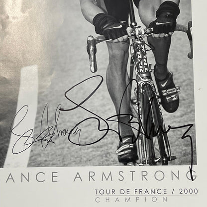 Lance Armstrong signed Poster PSA Autographed Tour De France