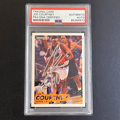 1993-94 Fleer #356 Joe Courtney Signed Card AUTO PSA Slabbed Suns