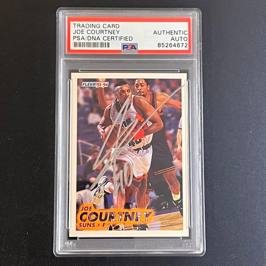 1993-94 Fleer #356 Joe Courtney Signed Card AUTO PSA Slabbed Suns