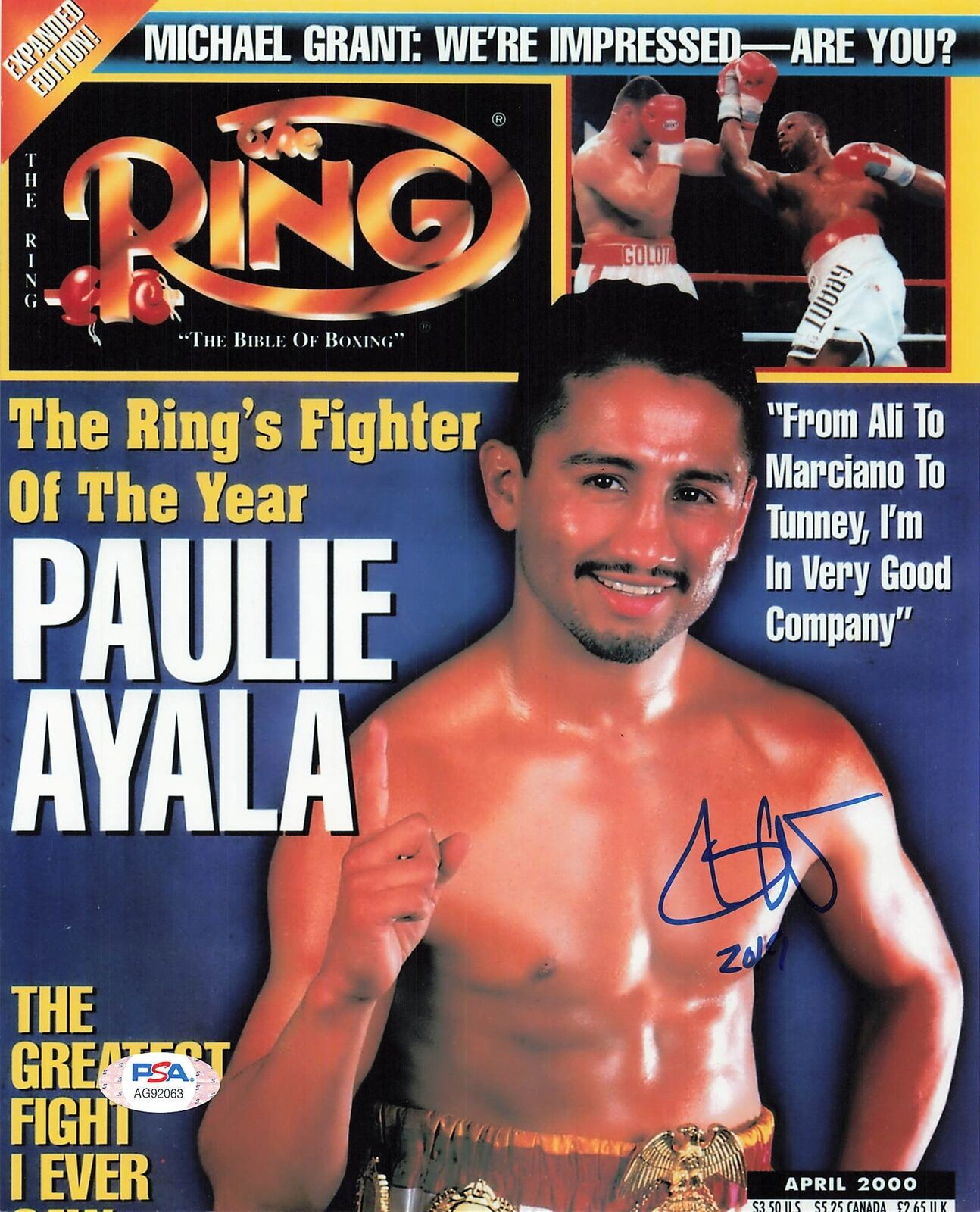 Paulie Ayala signed 8x10 photo PSA/DNA Autographed