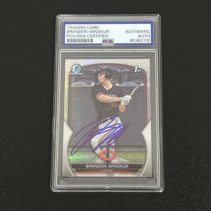 2023 Topps Bowman Chrome 1st #BDC-69 Brandon Winokur Signed Card AUTO PSA/DNA Sl