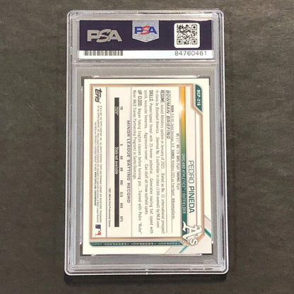 2021 Bowman Chrome #BCP-216 Pedro Pineda Signed Card PSA Slabbed Auto 10 A's