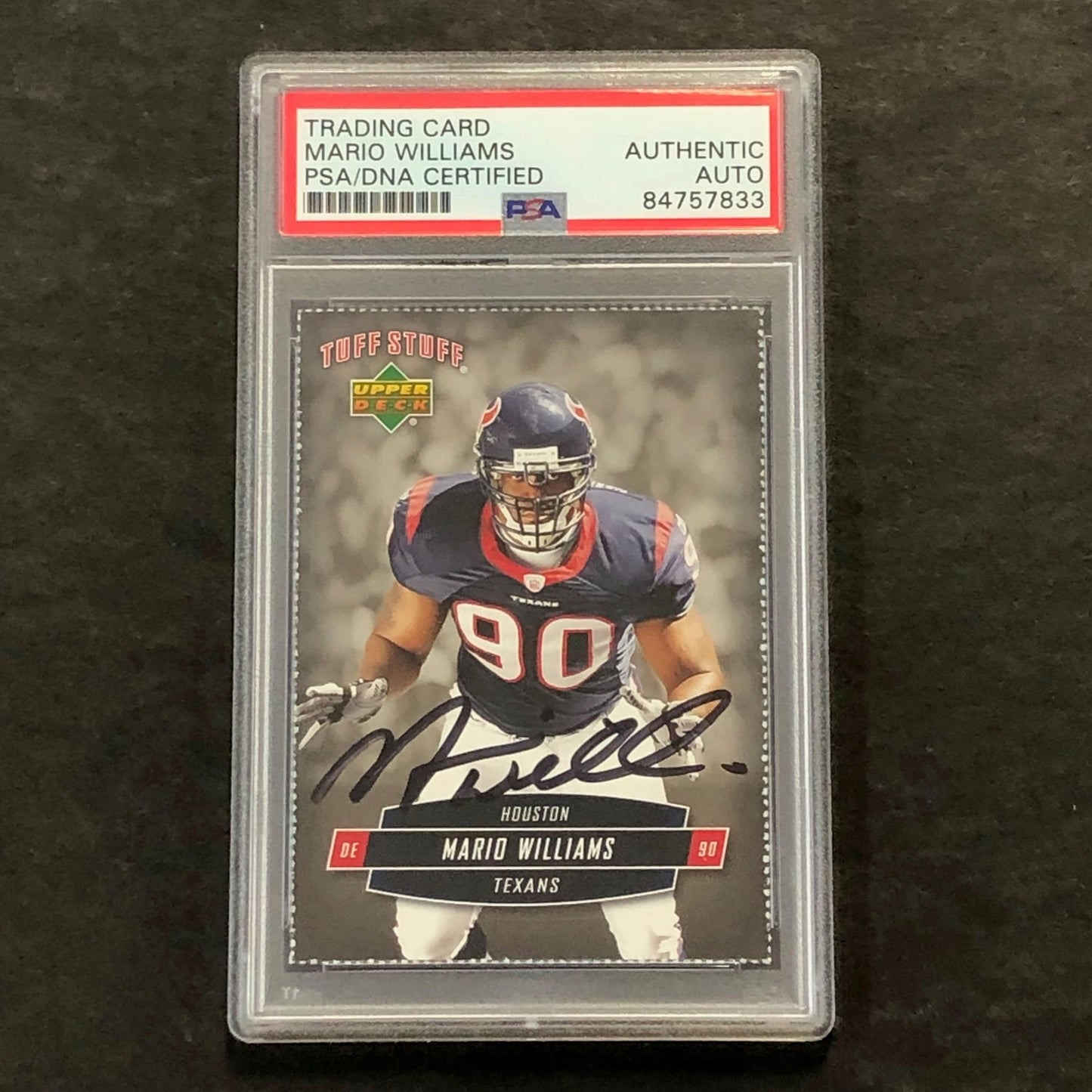 2006 Tuff Stuff Upper Deck #TSUD-18 Mario Williams Signed Card PSA Slabbed AUTO